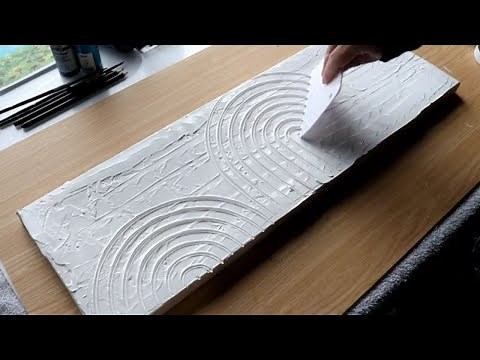(55) DIY Texture Wall Art with Modeling Paste / How to Create Your Own Wall Art