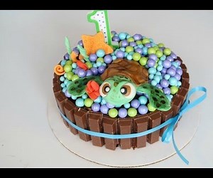 Fondant Sea Turtle Cake