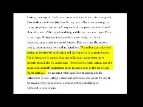 Annotated Bibliography Lesson Part 1