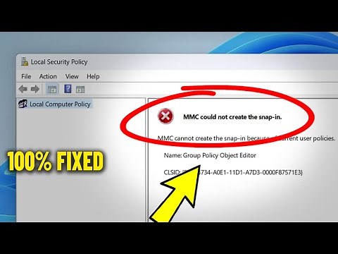 Fix MMC could not create the snap-in on Windows 11 / 10 / 8 / 7 - How To Solve mmc Error ✅