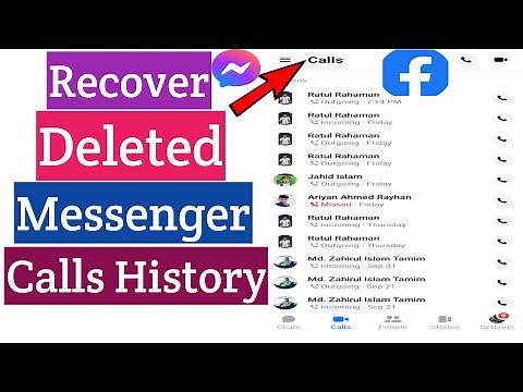 How To Recover Deleted Messenger Calls History | Restore Messenger Call Log History