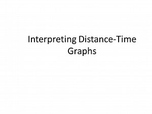 DP6 Interpreting Distance-Time Graphs