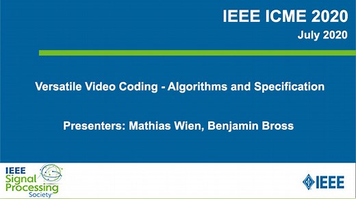 Versatile Video Coding - Algorithms and Specification