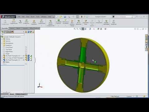 SolidWorks Tutorial - Filling a Specific Cavity using Boolean Operations at the Assembly Level