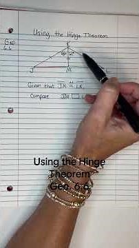 The Hinge Theorem Geo. 6.6 #hingetheorem #actprep #triangles