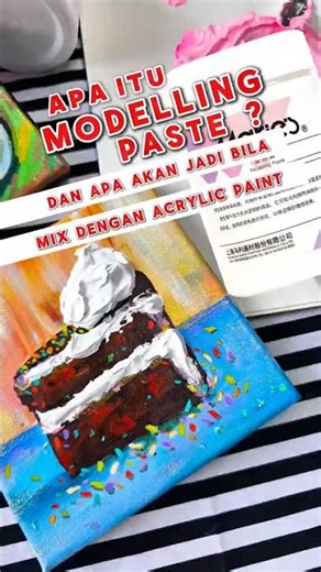Apa Itu Modeling paste? #shorts #painting #art #textureart #acrylicpainting #modelingpaste