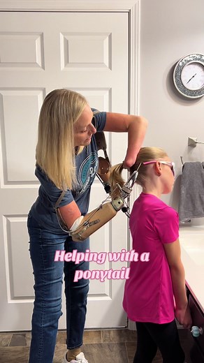 Disabled Mom Helps Daughter with Ponytail | Amputee Life