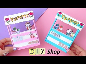 How to make cute shop /diy shop with paper/Homemade toy shop/homemade craft/ paper craft / paper toy