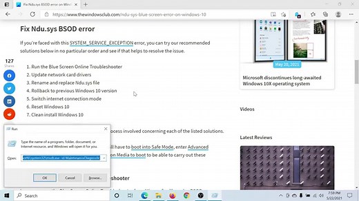 Fix Ndu.sys Blue Screen error on Windows 11/10