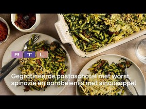 Pastaschotel met worst en spinazie én aardbeienijs met sinaasappel | Eigen Huis & Tuin: Lekker Leven