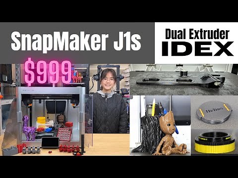 SnapMaker J1s Review: IDEX Fully Enclosed 3D Printer, Multiple-Color & Multiple-Filament 3D Printing