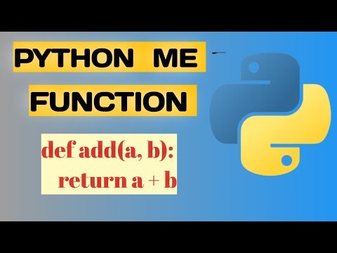 Python Function Program | Simple Addition Using def Function | Hindi | Mobile Coding