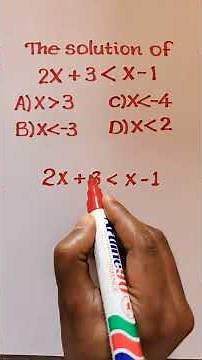 solution set of Linear Inequality #math #maths