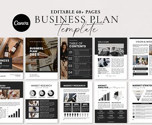 Business Plan Template, Business Planner Printable, Editable Canva Template, Business Plan Workbook, Start up Business Plan, Brand Analysis - Etsy UK
