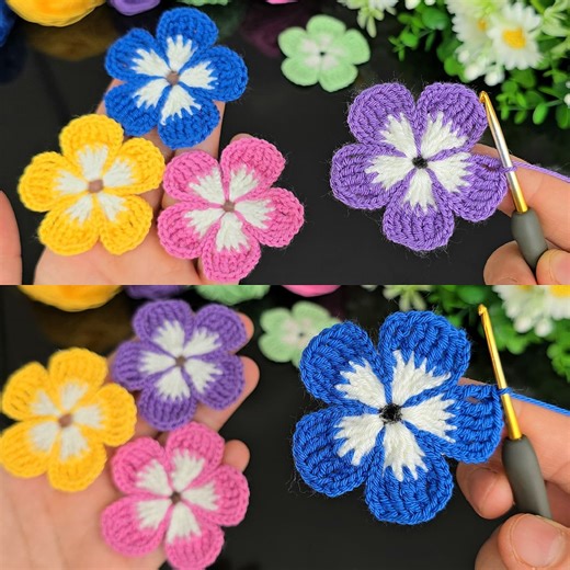 827K views · 10K reactions |  How to Crochet Easy 5 Petal Flower  Perfect for Bags, Hats & Home Decor #fblifestyle | Crochet knitting love | Facebook