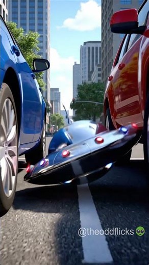 Tiny UFO Fails at Parallel Parking 😂🛸 | Funniest Mini Spacecraft Moment! #theoddflicks #funny #ufo