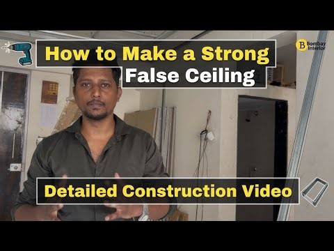 How to Make a Strong False Ceiling - Detailed Construction Video
