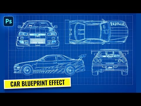 Create Realistic Car Blueprint Effect in Photoshop