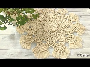 Macramé Round Tablecloth Tutorial | Table Mat | Big Coasters |Macramé rug