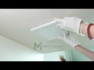How to install a Square LED flush mount ceiling downlight with pre-installed ceiling wires