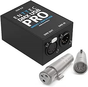 Amazon.com: Enttec DMX USB Pro 70304 Lighting Interface & SIRS-E 70029 5P Male to 3P Female Connector (Adapter) - Bundle … : Musical Instruments