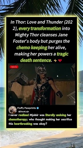 The Tragic Truth Behind Jane Foster's Thor Powers! ⚡ #Marvel #Thor #Superhero