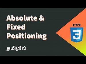 CSS Absolute Positioning and Fixed Positioning Explained in Tamil