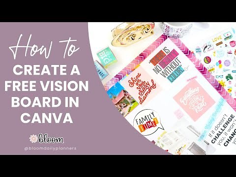 DIY Tutorial: How to Create a Free Digital Vision Board in Canva by bloom daily planners