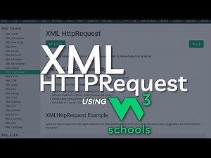 W3Schools XML HTTPRequest Object | XML Tutorial for beginners | W3Schools XML Tutorial