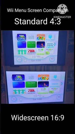 Wii Menu screen comparison