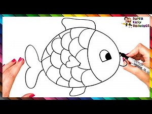 How To Draw A Fish Step By Step 🐟 Fish Drawing Easy