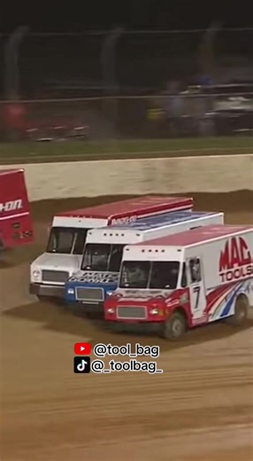 Tool trucks dirt track racing! #motorsports #racing #tooltrucks #snapon #mactools