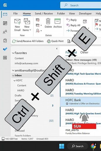 What Does Ctrl + Shift + E Do in Microsoft Outlook? #shorts