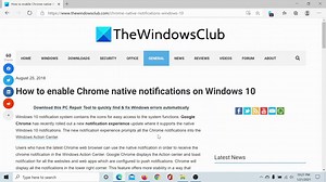 How to enable Chrome native notifications on Windows 10