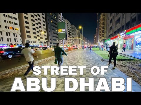Night Walk in Abu Dhabi | Beautiful City Lights & Street Vibes 🌆🇦🇪