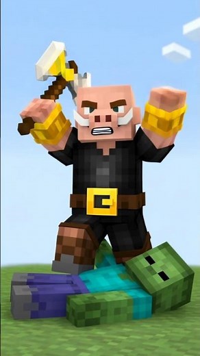 Piglin Brute VS mobs minecraft (Polar Bear, Warden, Creeper, Zombie, Ravager, Wolf, Iron Golem)