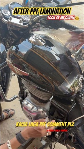 Bullet modification /ppf lemination / secure your bike from dents #song #royalenfieldbullet350