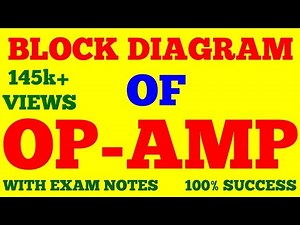 BLOCK DIAGRAM OF OP-AMP || OP-AMP || OPERATIONAL AMPLIFIER || ELECTRONICS || WITH EXAM NOTES ||