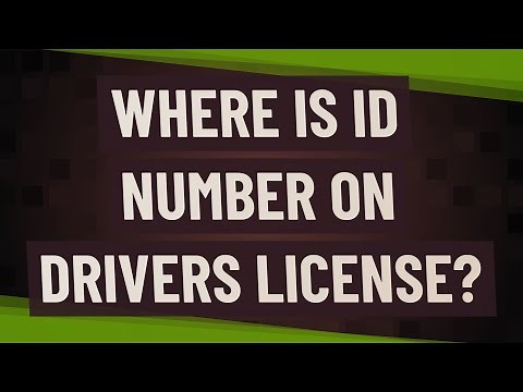 Where is ID number on drivers license?