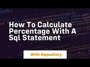 how to calculate percentage with a sql statement