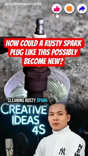 Cleaning Rusty Spark Plugs with Salt & Sugar?! Unbelievable Result! #shorts