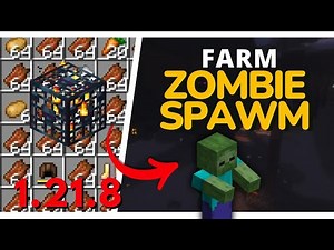 Minecraft 1.21 Zombie Farm Tutorial: MAX XP & Loot! (Easy Auto Spawn Farm)