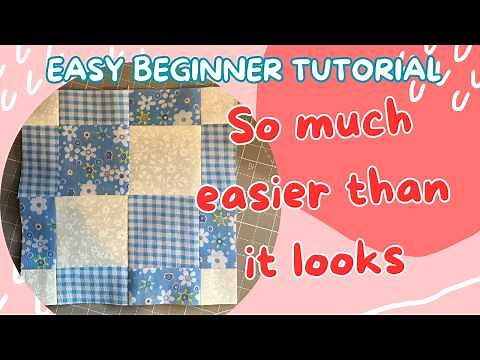 How To Make a Disappearing 9 Patch Quilt Block Easy Patchwork Idea for Beginners from Fabric Scraps