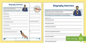 Biography Interview Activity Worksheet