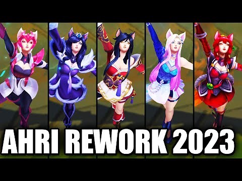 All Ahri Skins Spotlight Rework 2023 (League of Legends)