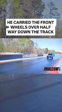 400+ shot of nitrous sent him to a 300 foot wheelie