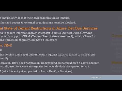 Understanding Tenant Restrictions in Azure DevOps Services