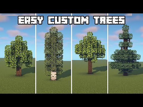 Minecraft - How to Build Easy Custom Trees (Tutorial)