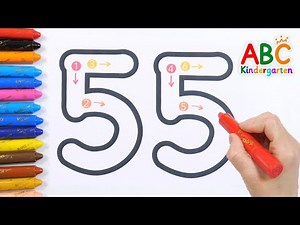 Kids Number Learning | Number 55 | Find the number 55 bus and get the animal friends on board