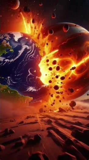 When Planets Collide : Universe by Ai generated video